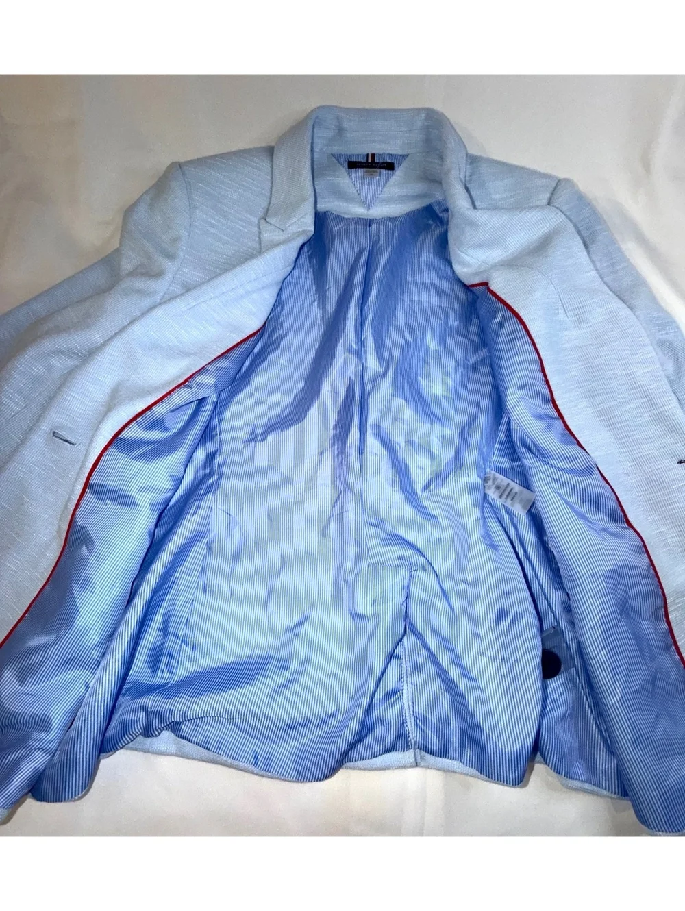 Tommy Hilfiger light blue blazer with elbow patches